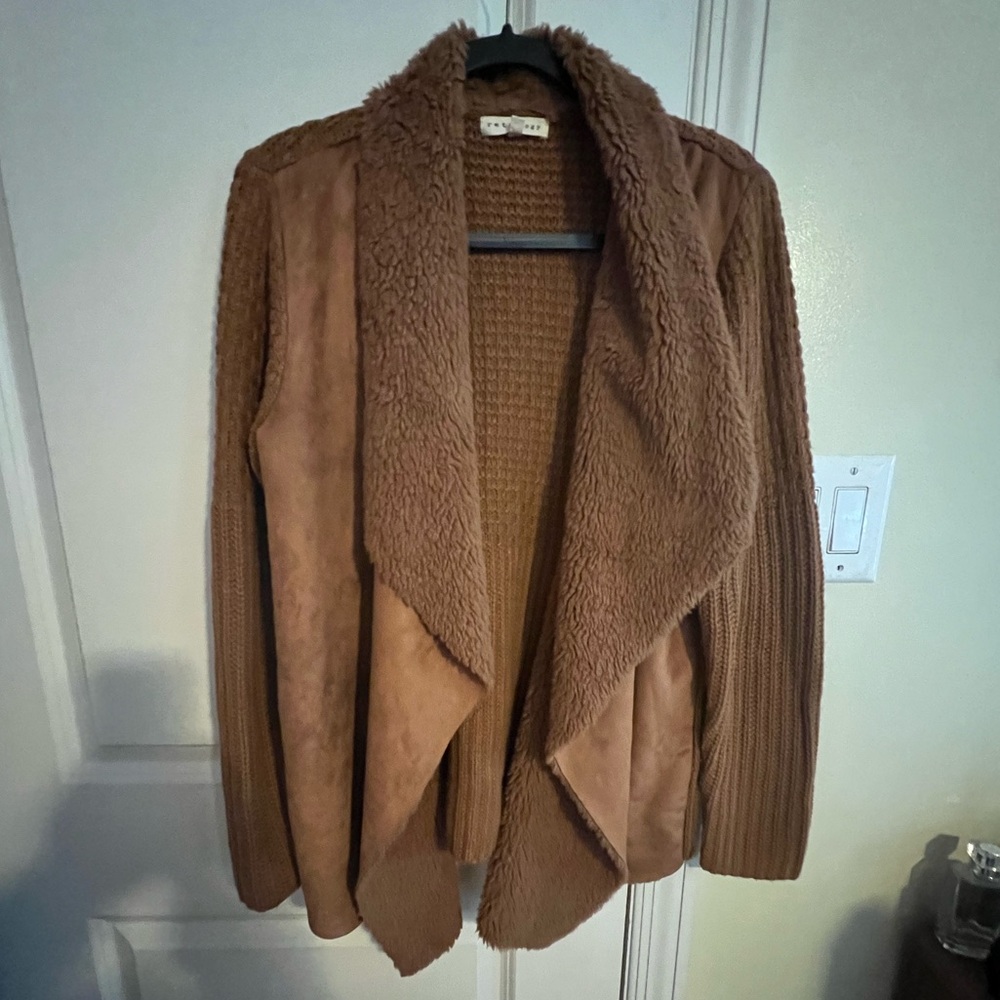 Retrology Brown Fuzzy Jacket